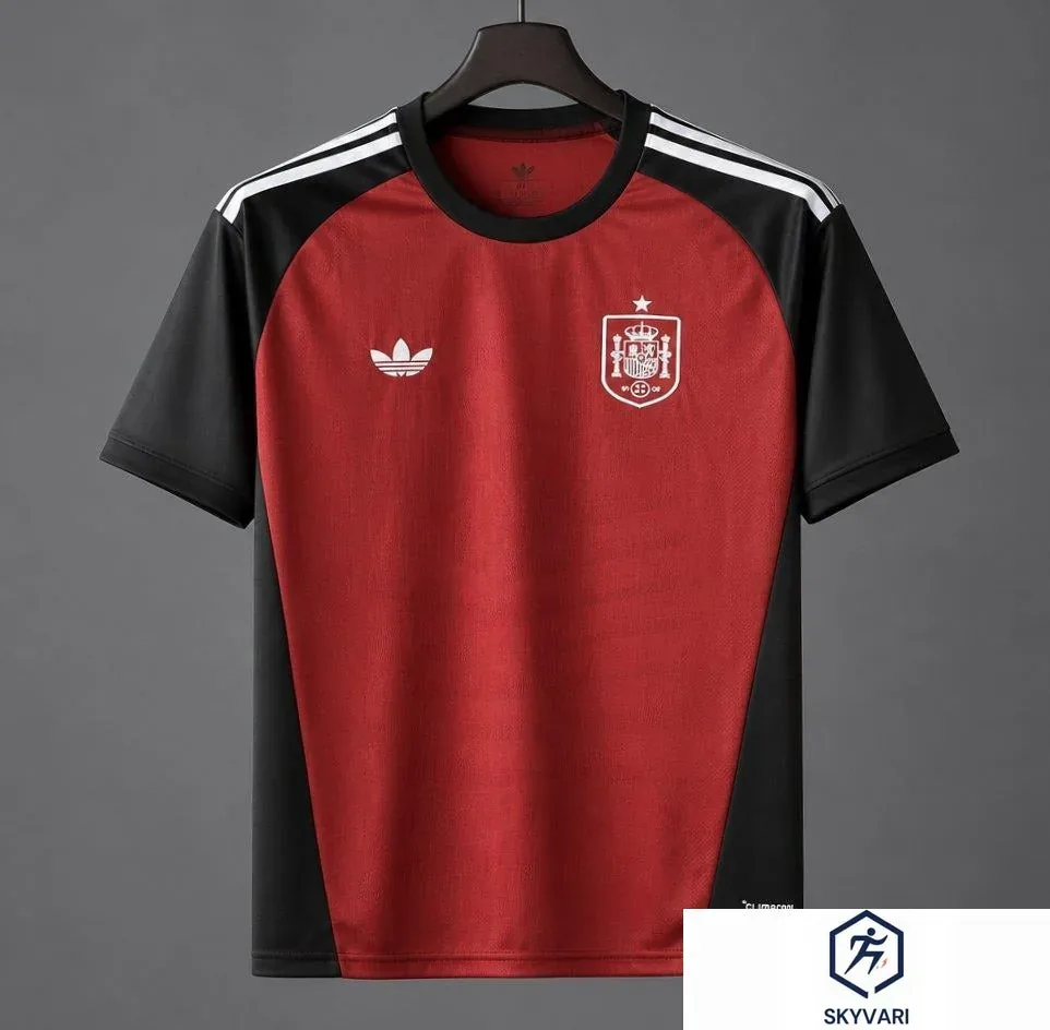 Spain Wine Goalkeeper Jersey 2026 – Black