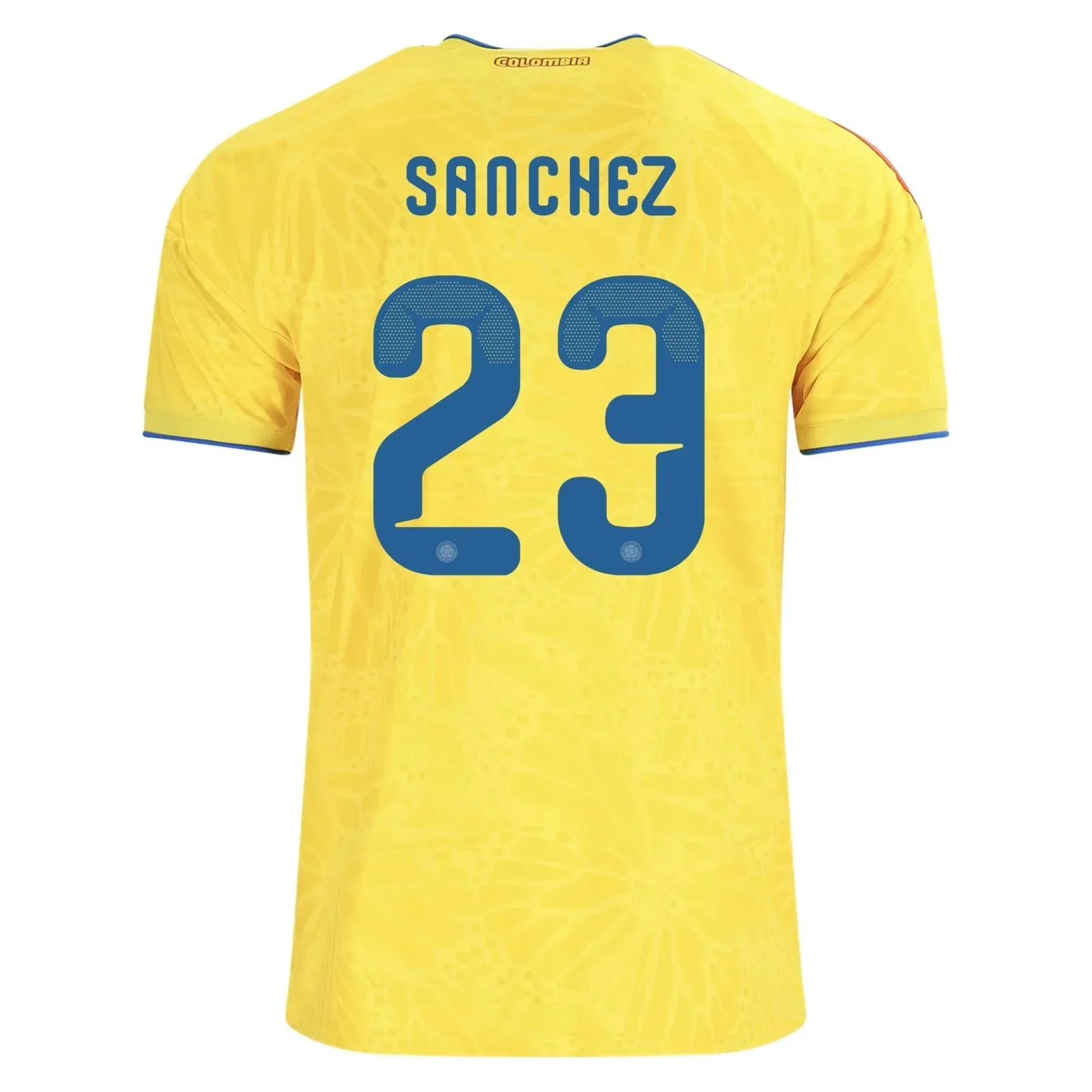 SANCHEZ #23 Colombia Home Jersey 2026 World Cup – Neon Yellow