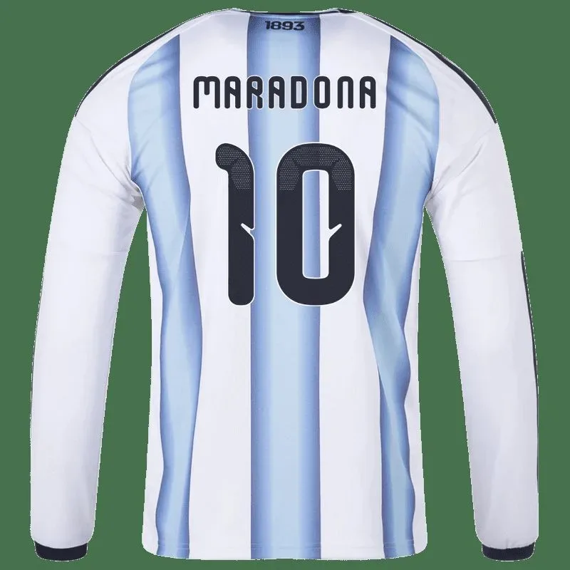 Diego Maradona Argentina Home Jersey 26/27 – Sky Blue – Long Sleeve