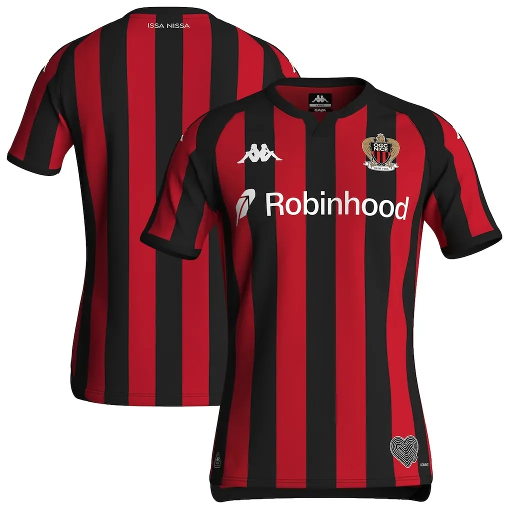 OGC Nice Home Jersey 26/27 – Red & Black