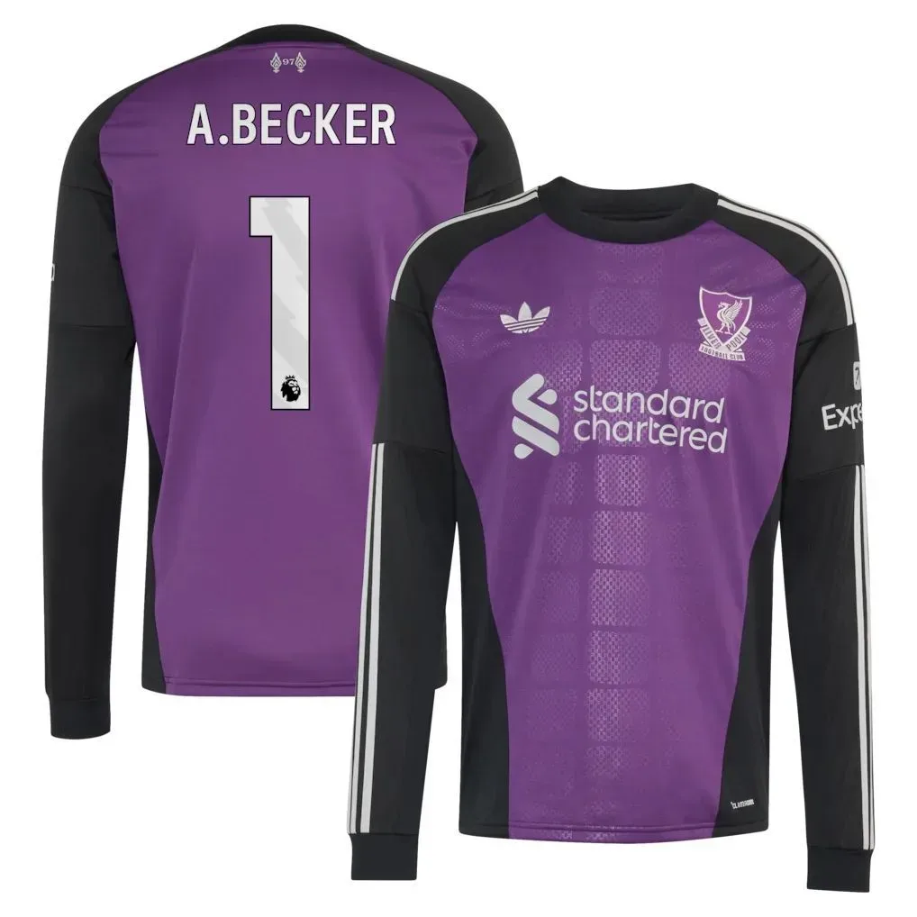A.Becker #1 Liverpool Goalkeeper Jersey 26/27 – Red – Long Sleeve