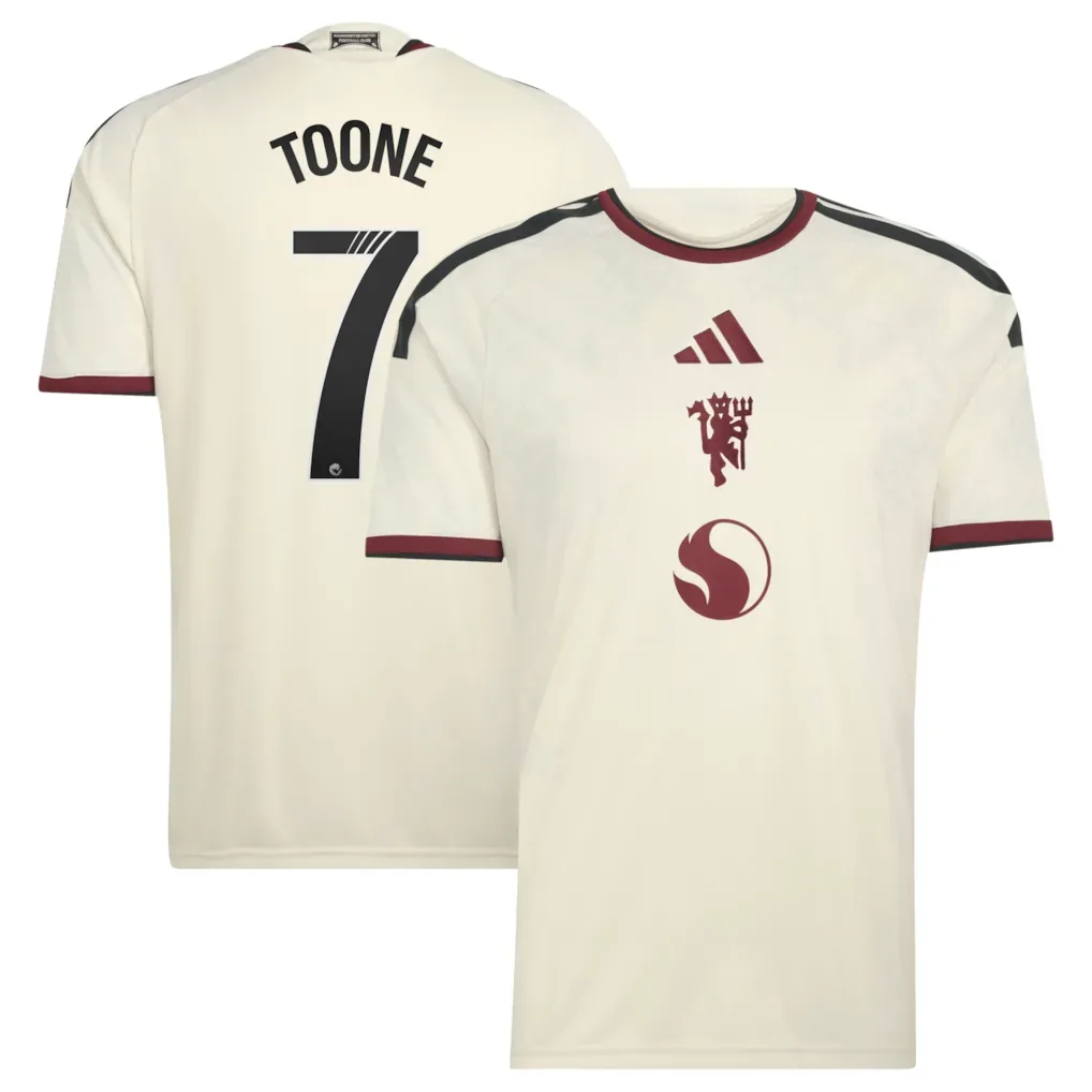 Toone #7 Manchester United Third Jersey 26/27 – Gray & Yellow