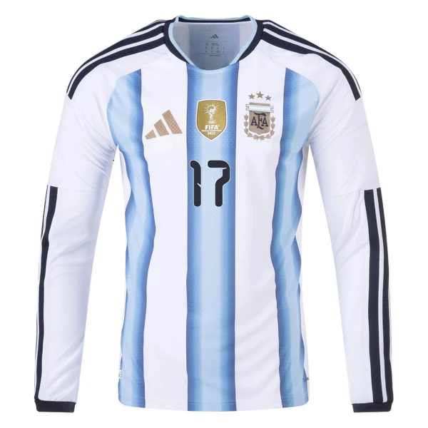 Giuliano Simeone Argentina 2026/27 Adidas Long Sleeve Authentic Home Jersey