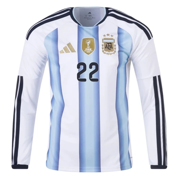 Lautaro Martínez Argentina 2026/27 Adidas Long Sleeve Home Jersey