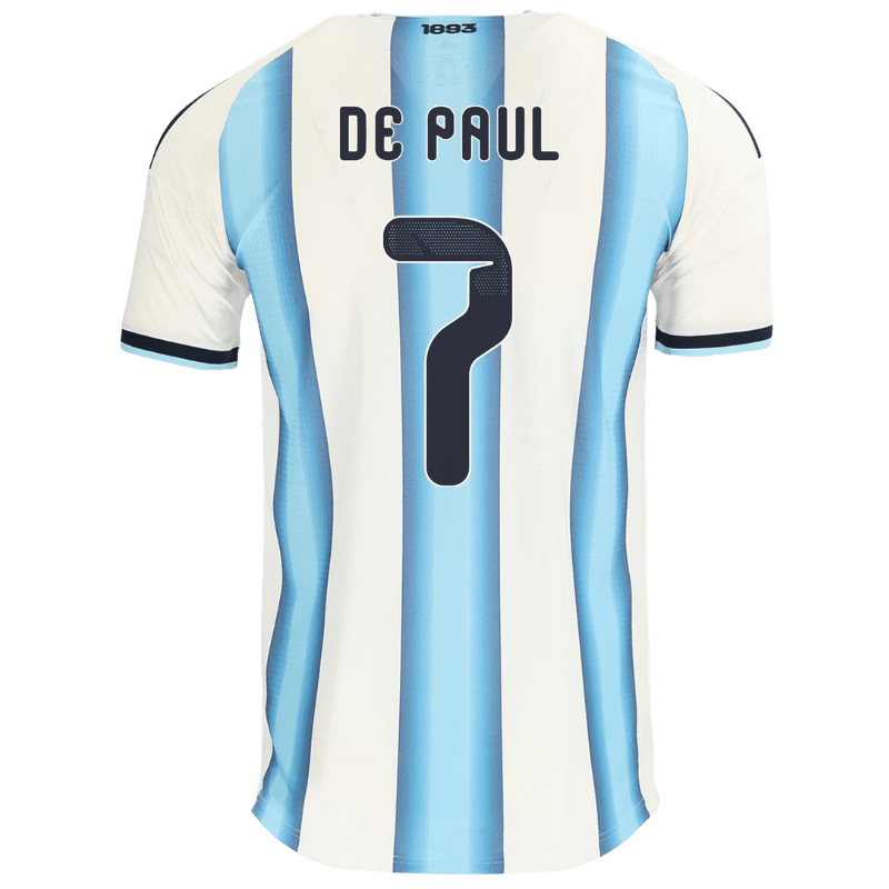 Rodrigo De Paul Argentina 26/27 Authentic Home Jersey