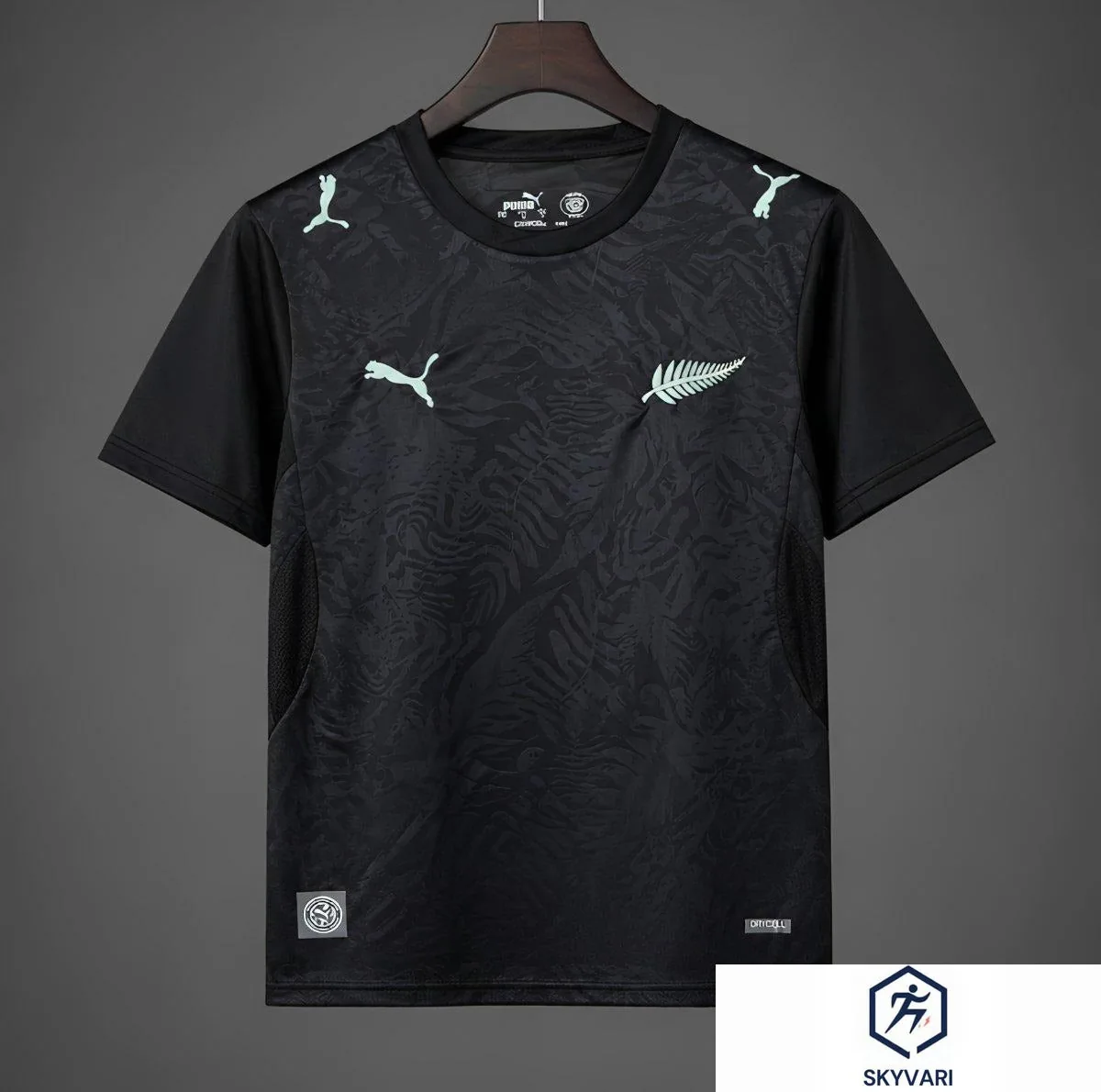 New Zealand Away Jersey 2026 – Black – Kids Kit Set