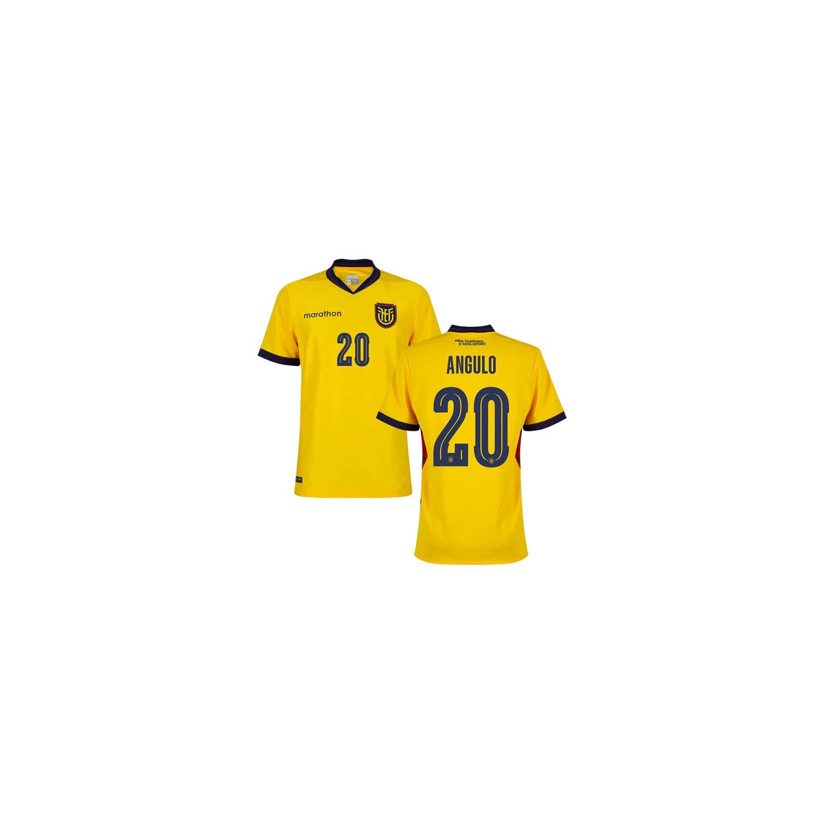 ANGULO #20 Ecuador Home Jersey 2026 World Cup – Yellow