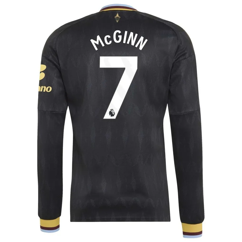 Mcginn #7 Aston Villa Away Jersey 26/27 – Gray – Long Sleeve — view 3