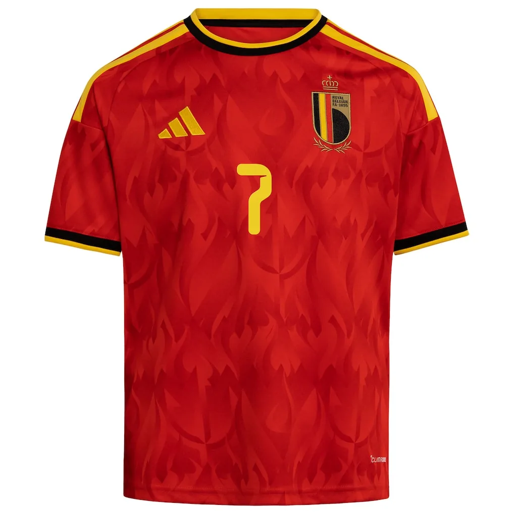 De Bruyne #7 Belgium Home Jersey 2026 – Piros – Gyerekek — view 2