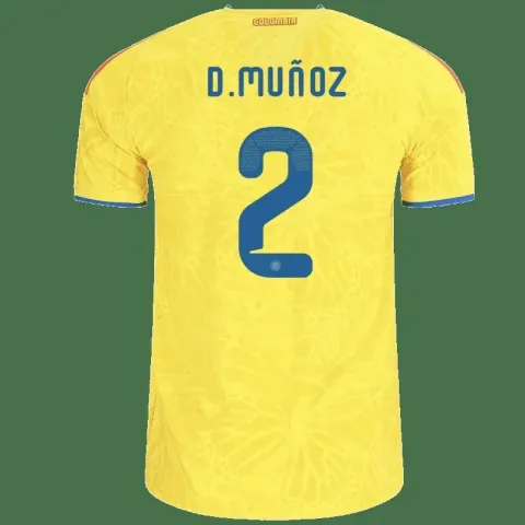 Daniel Muñoz Colombia Home Jersey 26/27 – Neon Yellow – Authentic