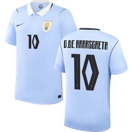 G.DE ARRASCAETA #10 Uruguay Camiseta local Copa del Mundo 2026 - Azul
