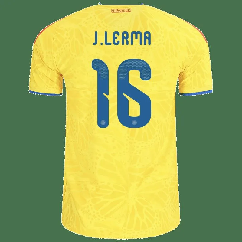 Jefferson Lerma Colômbia Home Jersey 26/27 – Amarelo Neon – Autêntico