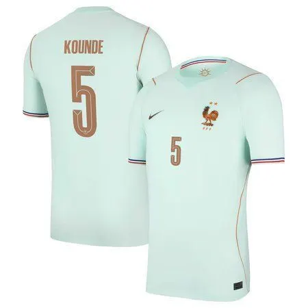 Jules Koundé #5 Franța Tricou deplasare 2026 Cupa Mondială – Verde — view 2