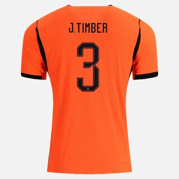Jurrien Timber Netherlands Home Jersey 26/27 – Raudona