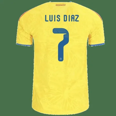 Luis Díaz Colombia Home Jersey 26/27 – Neon Yellow – Authentic