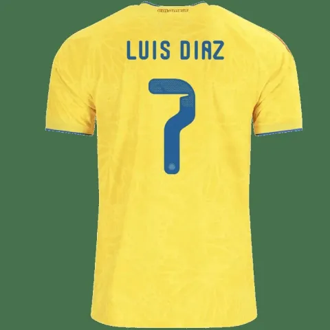 Luis Díaz Colombia Home Jersey 26/27 – Neon Yellow