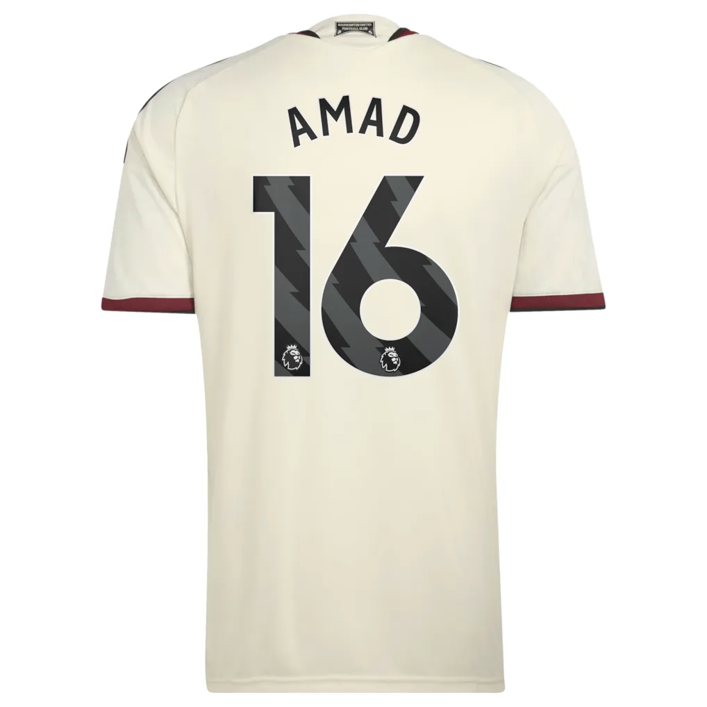 Tricou al treilea Amad #16 Manchester United 26/27 – gri și galben — view 3