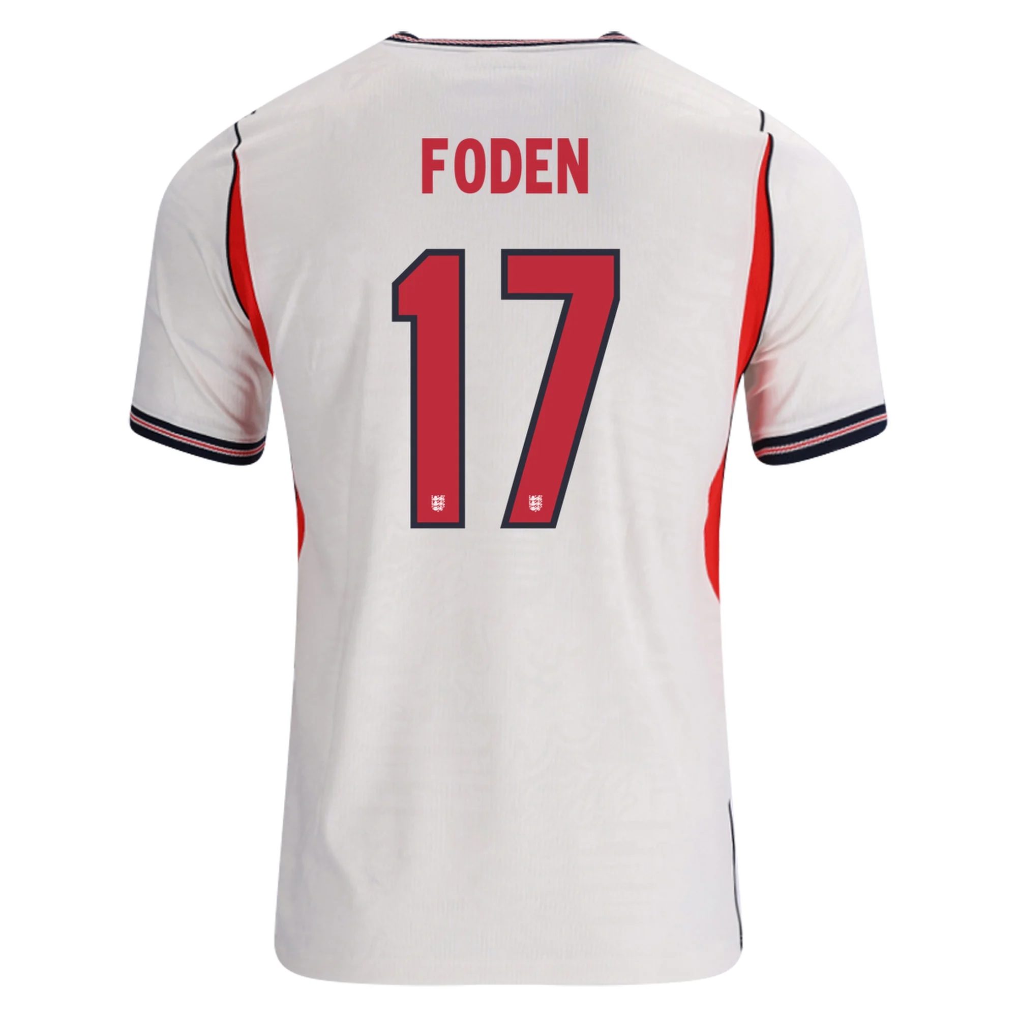 Phil Foden England Home Jersey 26/27 Bílá Červená