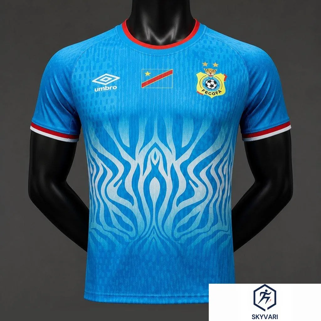 Camiseta local RD Congo 2026 – Azul cielo – Versión jugador