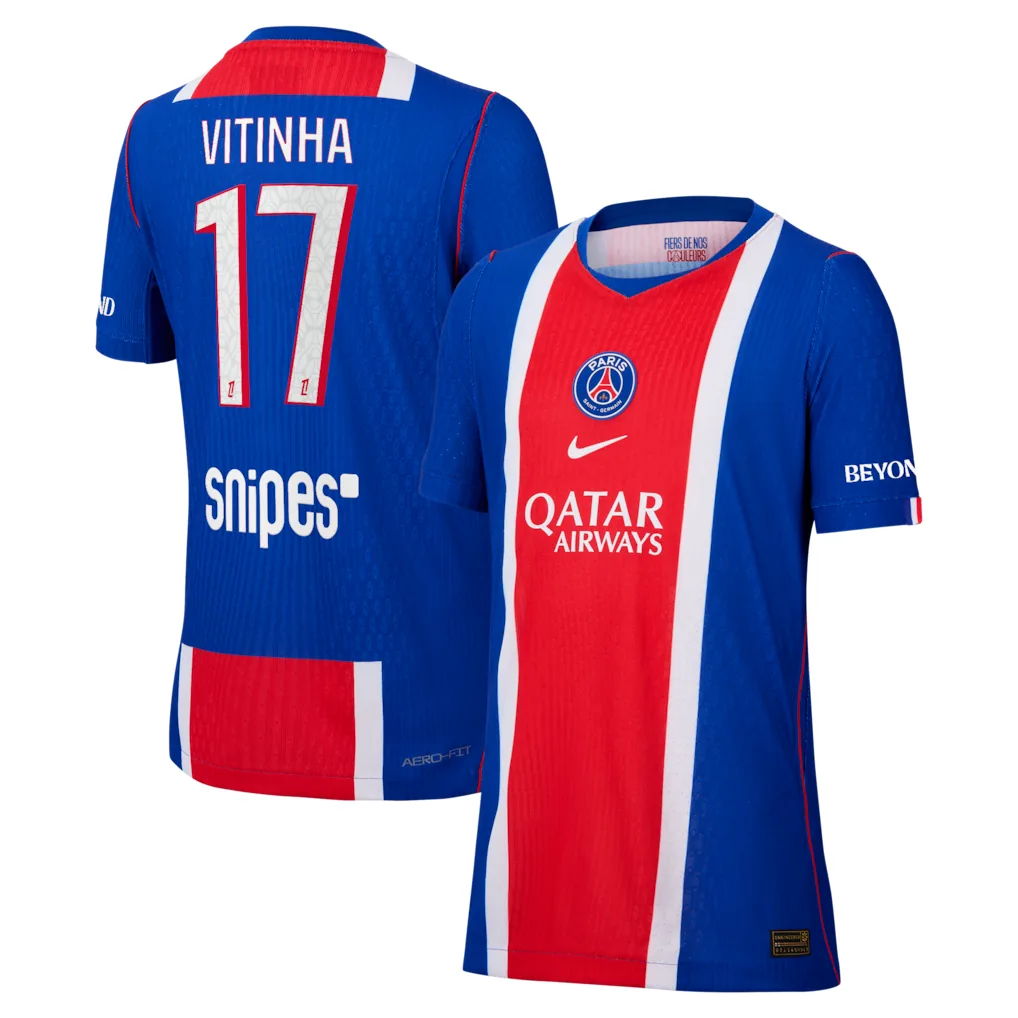 Tricou Vitinha #17 PSG Home 26/27 – Albastru – Copii