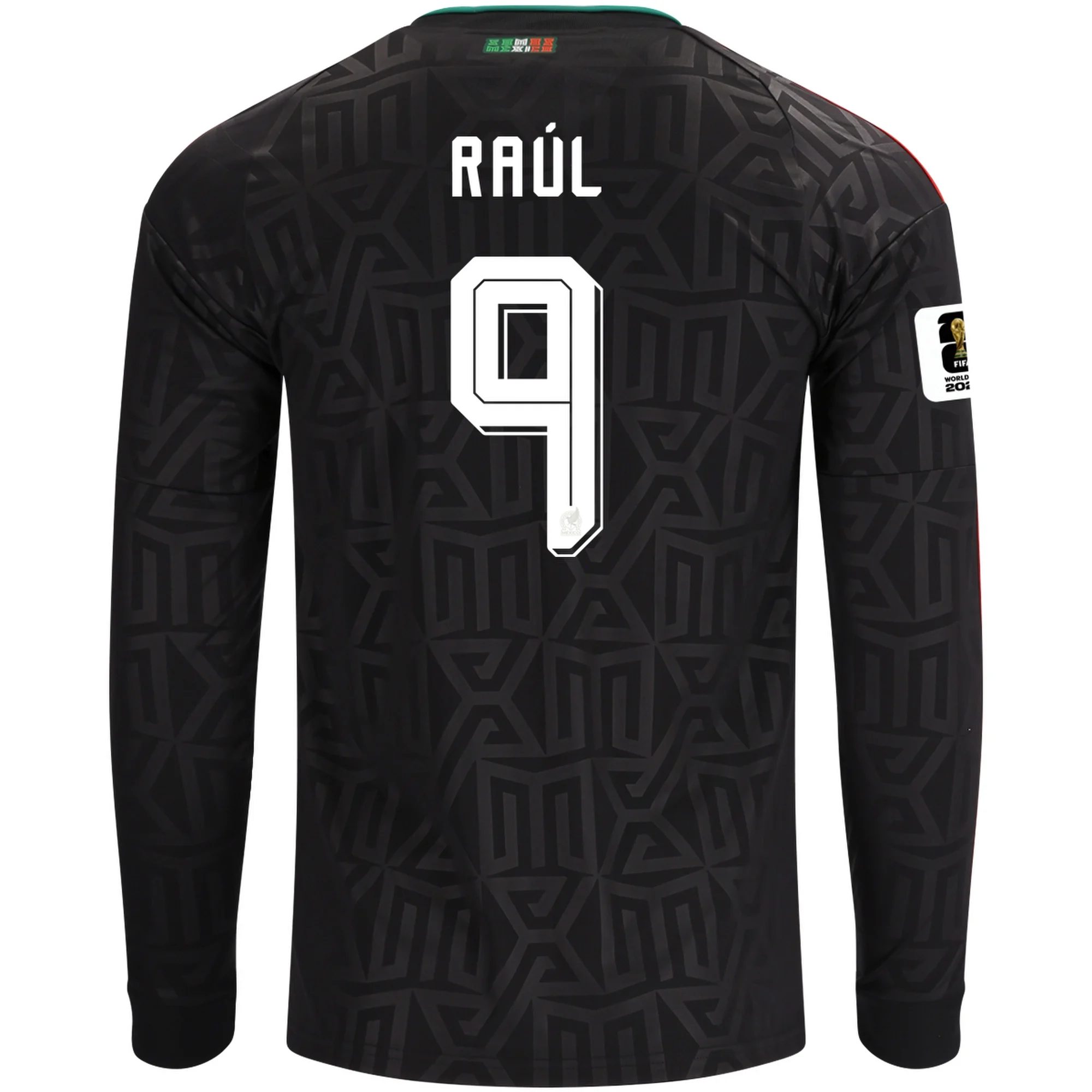 Raúl Jiménez México Tercera camiseta 2026 – Negro – Manga larga Auténtica
