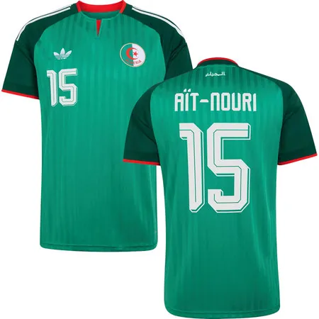 AÏT-NOURI #15 Algeria Away Jersey 2026 World Cup – Green – Kids Kit Set
