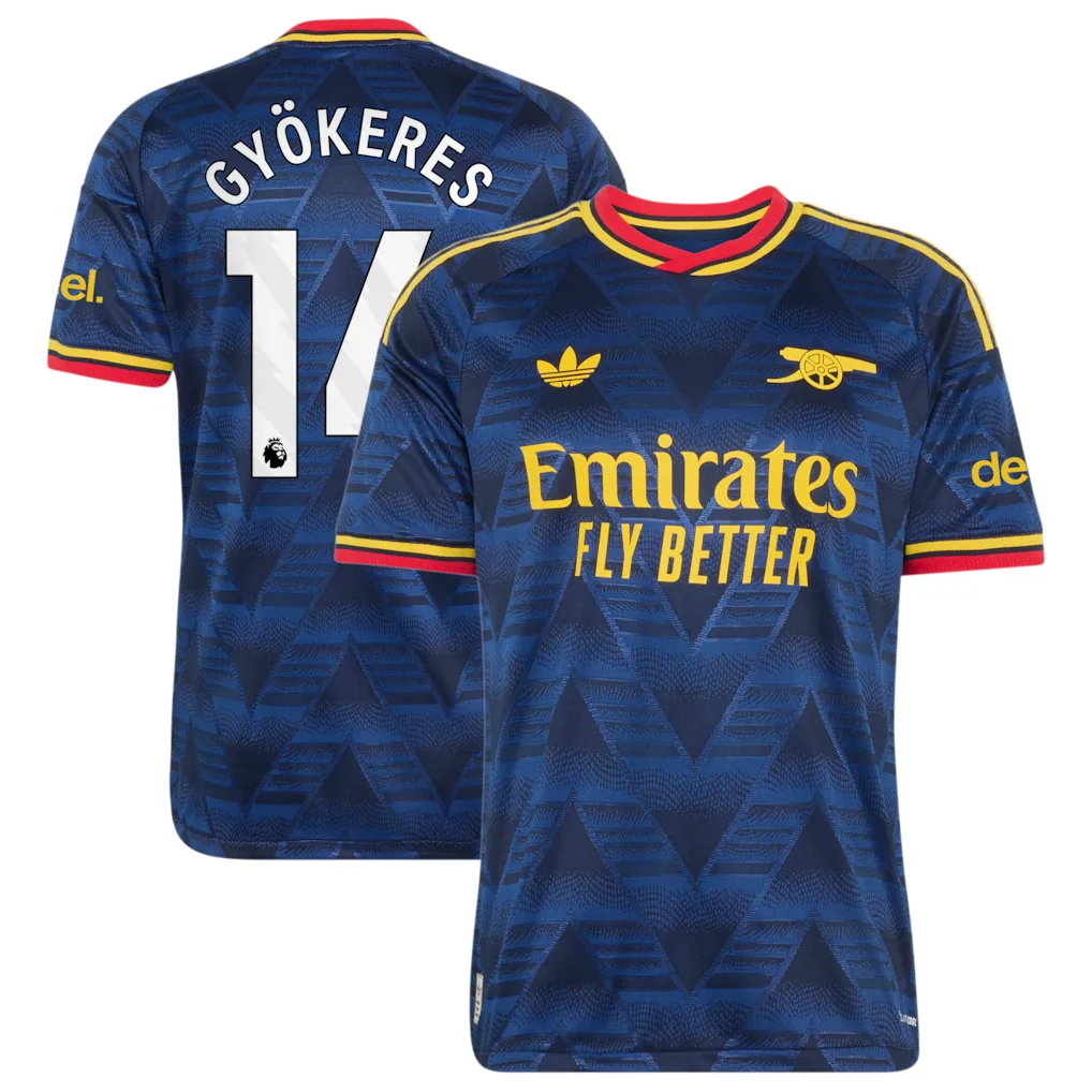 Gyökeres #14 Arsenal Away Jersey 26/27 – Navy – Authentic