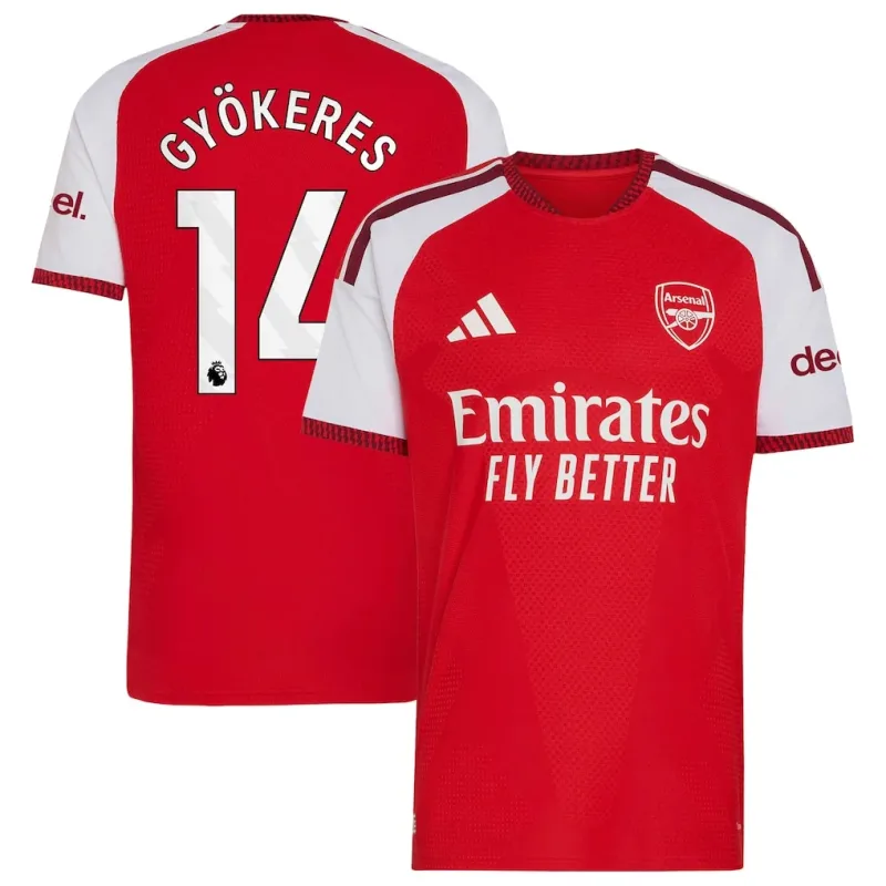 Gyökeres #14 Arsenal Home Jersey 26/27 – White – Authentic