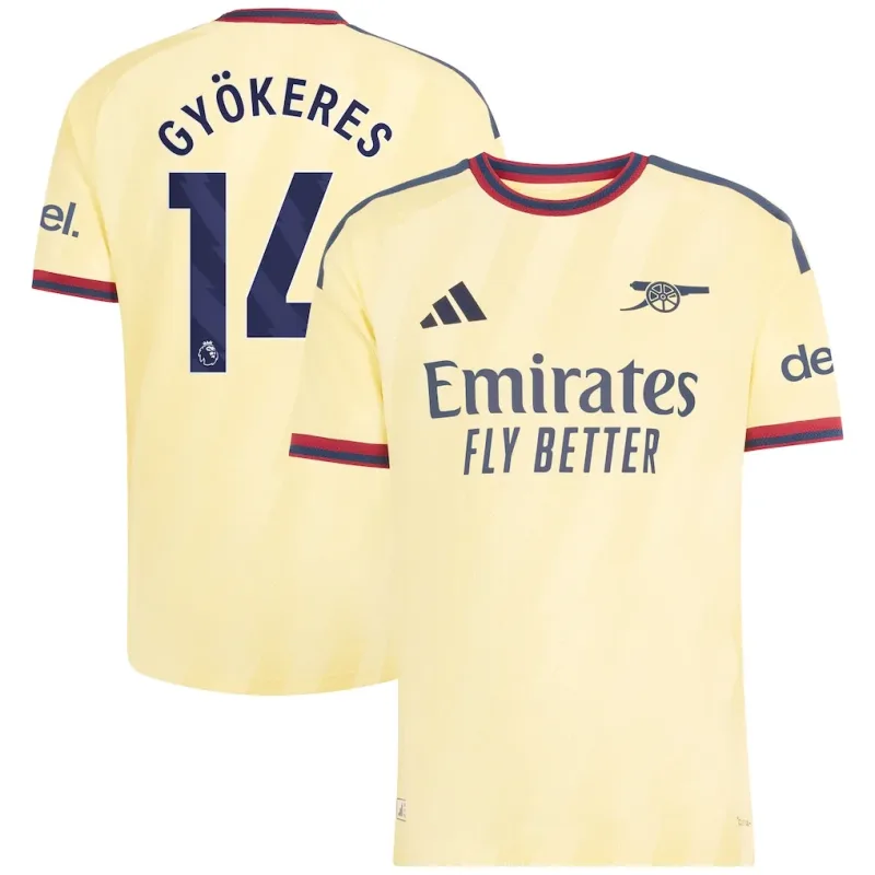 Gyökeres #14 Arsenal Third Jersey 26/27 – Gray – Authentic