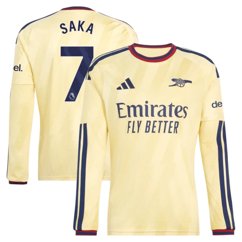 Saka #7 Arsenal Third Jersey 26/27 – Gray – Long Sleeve
