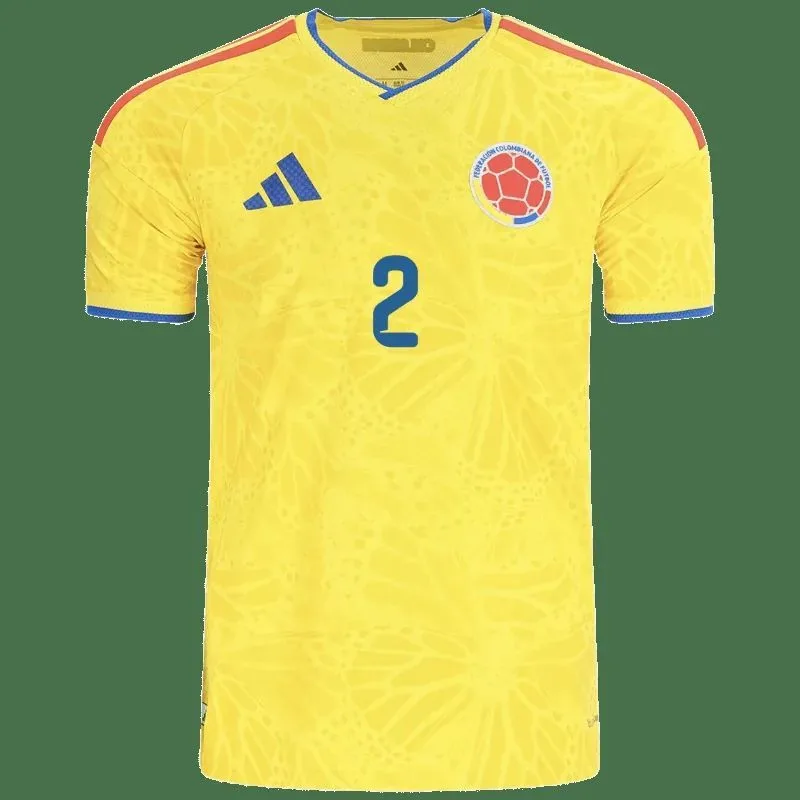 Daniel Muñoz Colombia Home Jersey 26/27 – Neon Yellow – Authentic — view 3