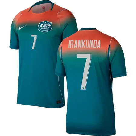 IRANKUNDA #7 Australia Away Jersey 2026 World Cup – Green & Sky Blue