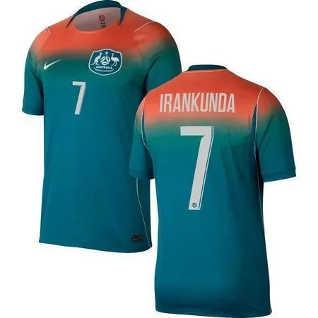 IRANKUNDA #7 Australia Away Jersey 2026 World Cup – Green & Sky Blue — view 2