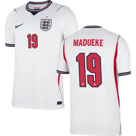 MADUEKE #19 England Home Jersey 2026 World Cup – White & Red