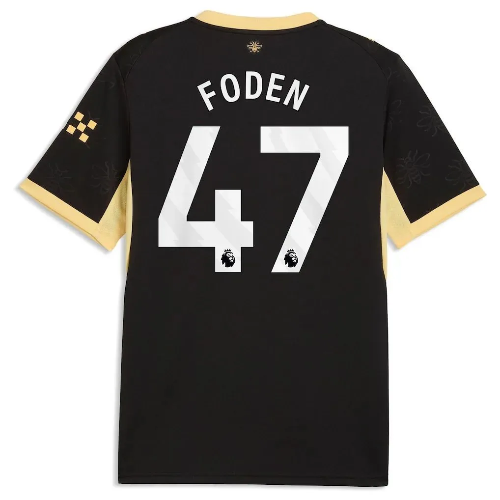 Foden #47 Manchester City Away Jersey 26/27 – Black — view 3