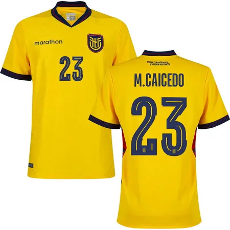 Moisés Caicedo #23 Ecuador Home Jersey 2026 World Cup – Yellow