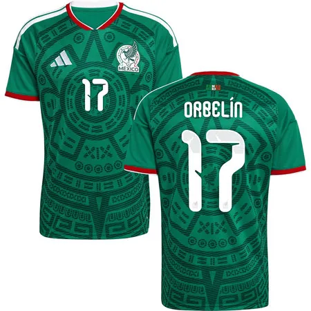 ORBELÍN #17 Mexico Home Jersey 2026 World Cup – Green – Kids Kit Set