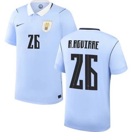 R.AGUIRRE #26 Uruguay Home Jersey 2026 World Cup – Blue