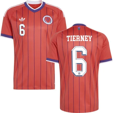 TIERNEY #6 Scotland Away Jersey 2026 World Cup – Red